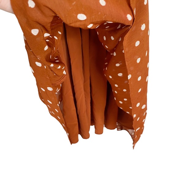 NWT Madewell Smocked Waist Mini Dress Inkspot Dots Brown Polka Dot Pinup Small - Picture 13 of 16